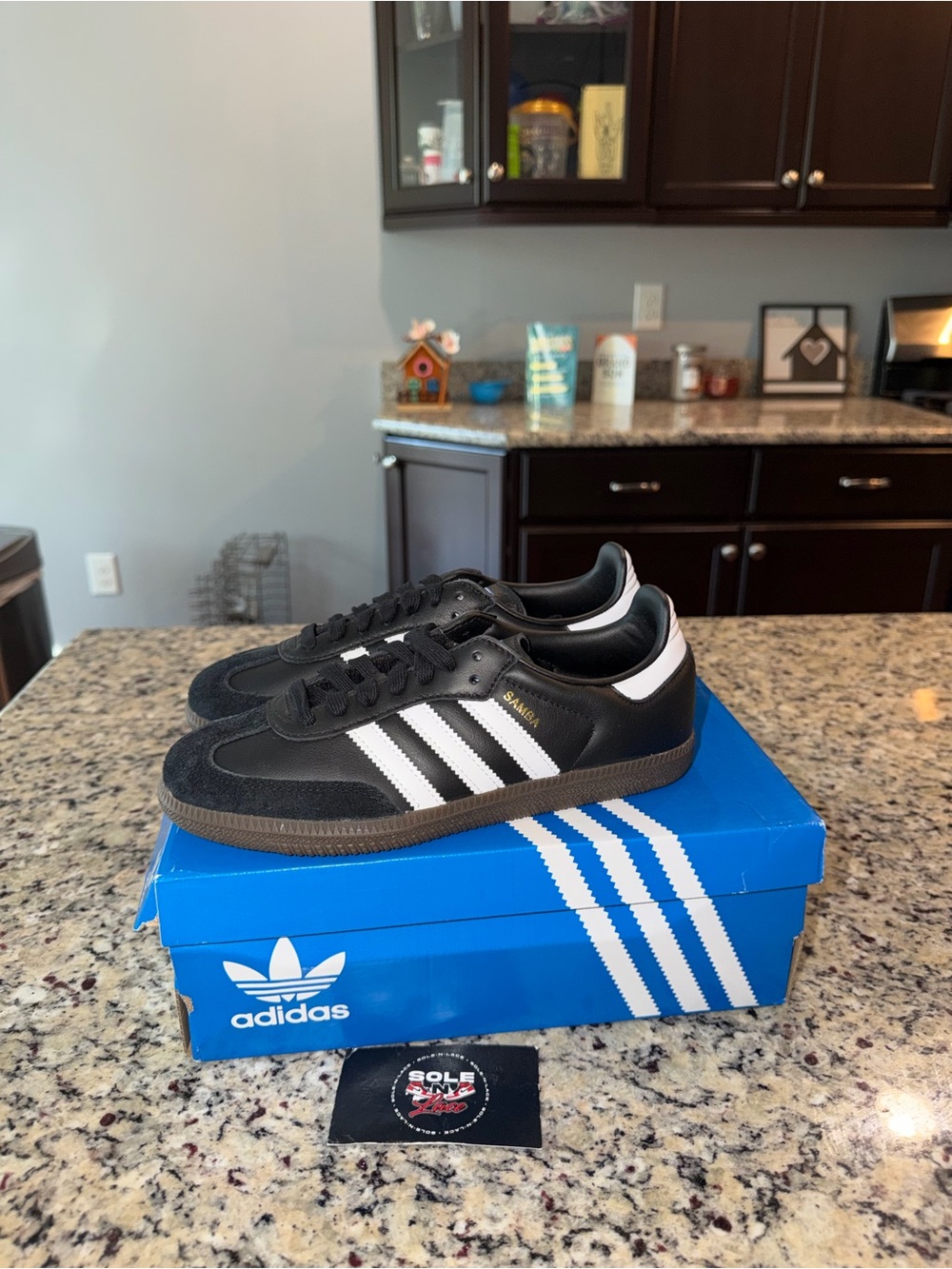 Size 5 Adidas Samba OG Black White Gum SKI B75807 Brand New